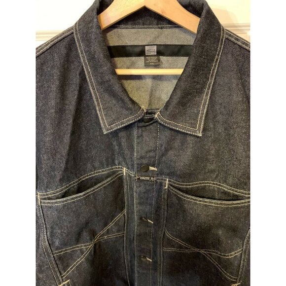 Vtg Marithe Francois Girbaud Blue Denim Trucker Jean Jacket Sz‎ XXL - Picture 1 of 10